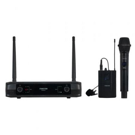 Micrófono Inalámbrico Doble Mano y Petaca UHF Fonestar SONAIR-2MP/ Incluye Receptor - SONAIR-2MP
