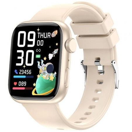Smartwatch Forever IGo Watch 3 JW-500/ Notificaciones/ Frecuencia Cardíaca/ Marfil - GSM180534