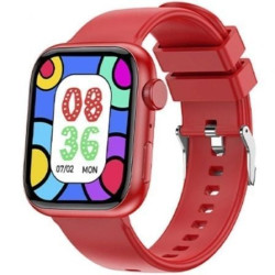 Smartwatch Forever IGo Watch 3 JW-500/ Notificaciones/ Frecuencia Cardíaca/ Rojo - GSM180535