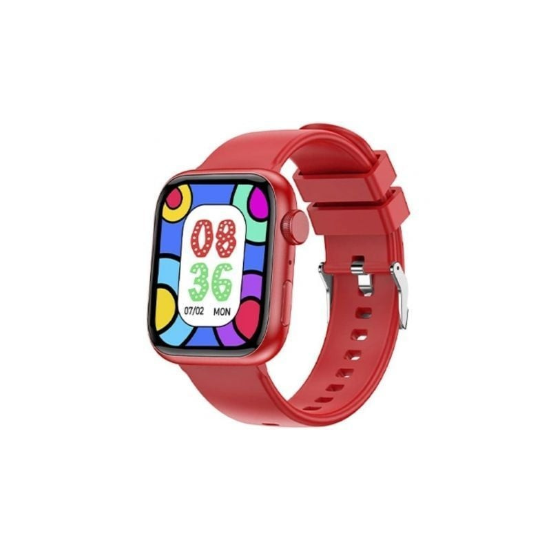 Smartwatch Forever IGo Watch 3 JW-500/ Notificaciones/ Frecuencia Cardíaca/ Rojo - GSM180535