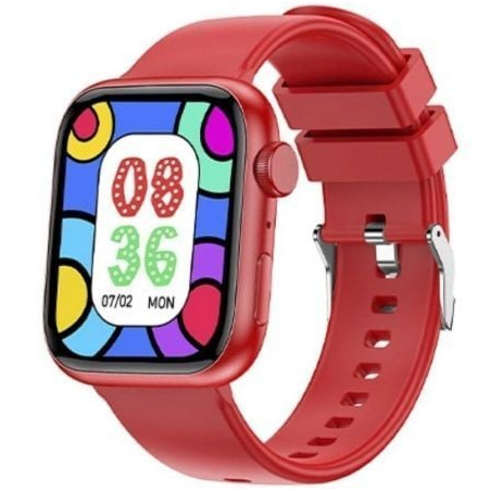Smartwatch Forever IGo Watch 3 JW-500/ Notificaciones/ Frecuencia Cardíaca/ Rojo - GSM180535