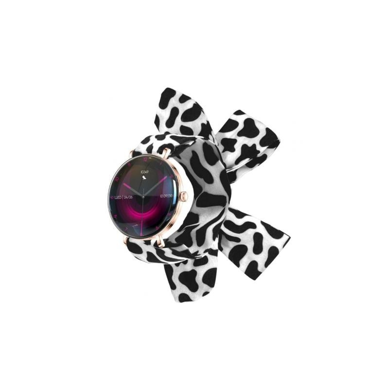Forever Smartwatch Lucca SB-370/ Notificaciones/ Frecuencia Cardiaca/ Oro Rosa/ Incluye Correa Moteada - GSM193533