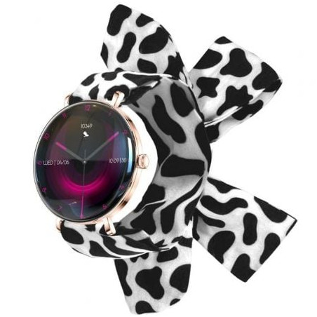 Forever Smartwatch Lucca SB-370/ Notificaciones/ Frecuencia Cardiaca/ Oro Rosa/ Incluye Correa Moteada - GSM193533