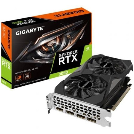 Tarjeta Gráfica Gigabyte GeForce RTX 3050 WindForce OC V2/ 6GB GDDR6 - 9VN305WO62-00-G10