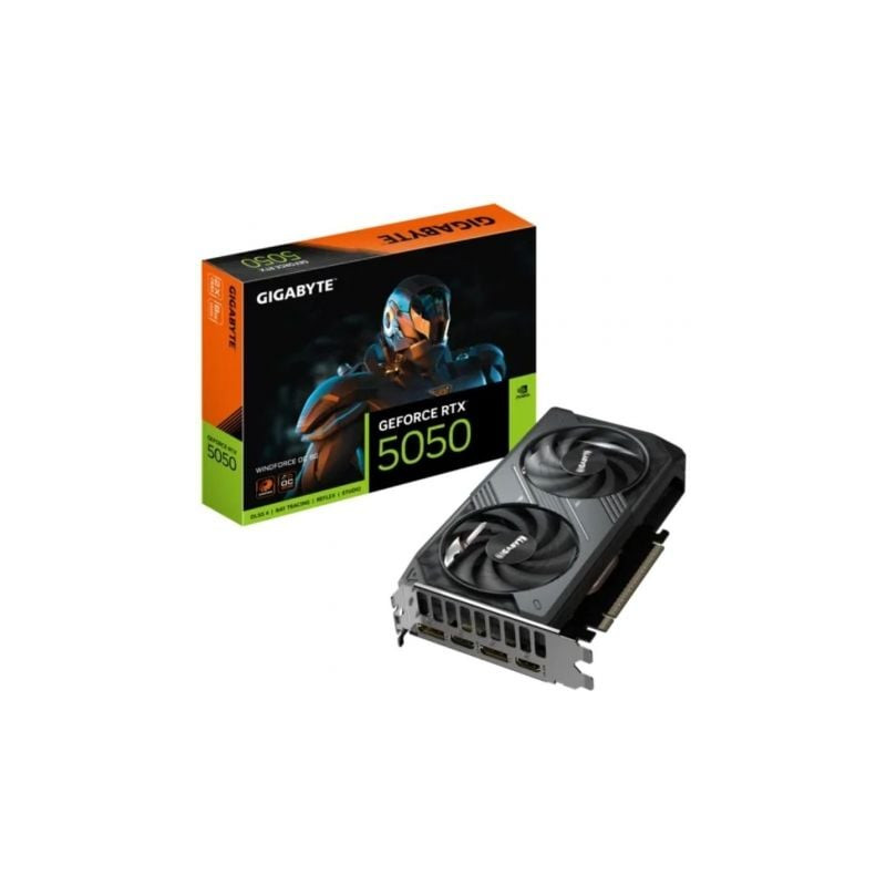 Tarjeta Gráfica Gigabyte GeForce RTX 5050 WindForce OC/ 8GB GDDR6 - 9VN5050WO-00-G10