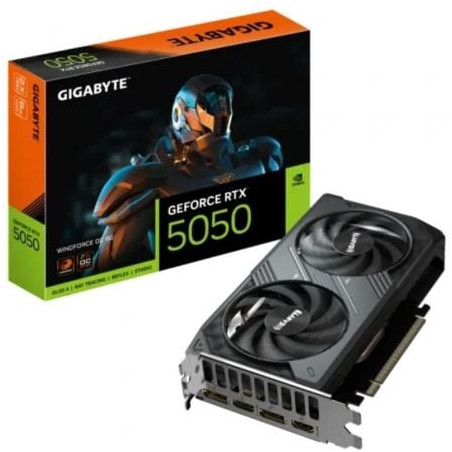 Tarjeta Gráfica Gigabyte GeForce RTX 5050 WindForce OC/ 8GB GDDR6 - 9VN5050WO-00-G10