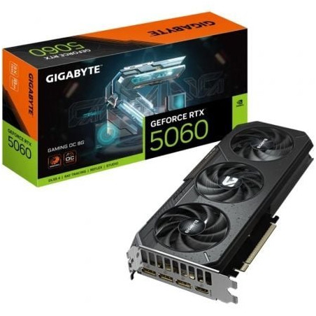 Tarjeta Gráfica Gigabyte GeForce RTX 5060 Gaming OC/ 8GB GDDR7 - 9VN5060GO-00-G10