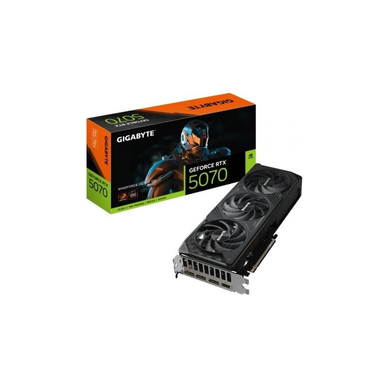 Tarjeta Gráfica Gigabyte GeForce RTX 5070 WindForce OC SFF/ 12GB GDDR7 - 9VN5070WO-00-G10
