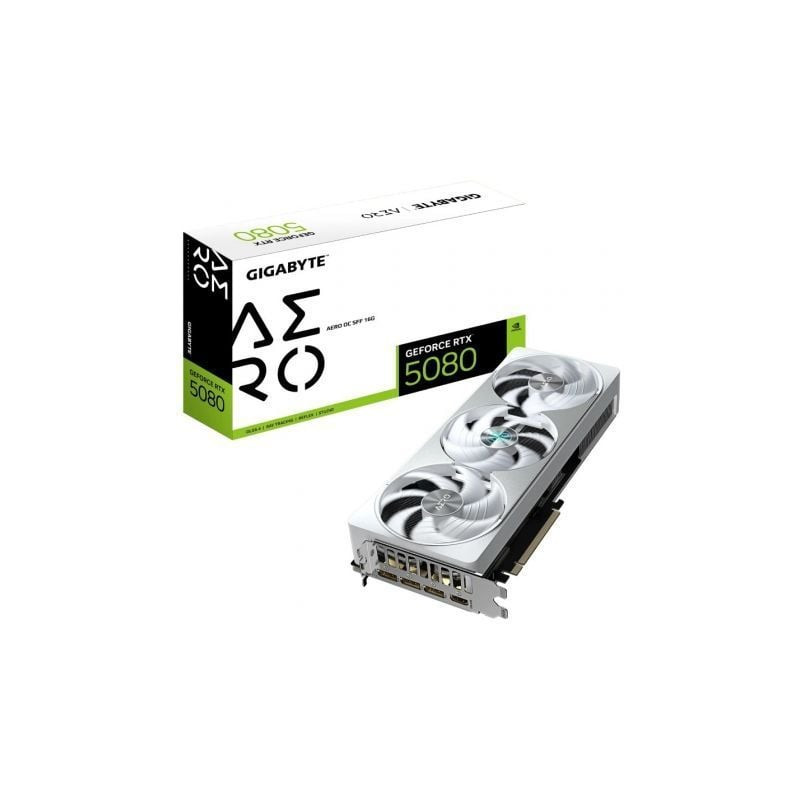 Tarjeta Gráfica Gigabyte GeForce RTX 5080 AERO OC SFF/ 16GB GDDR7 - 9VN5080AO-00-G10