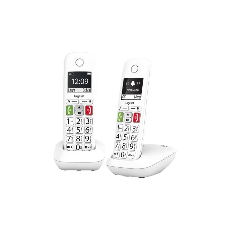Teléfono Inalámbrico Gigaset E290/ Pack DUO/ Blanco - L36852-H2901-D202
