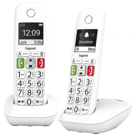Teléfono Inalámbrico Gigaset E290/ Pack DUO/ Blanco - L36852-H2901-D202