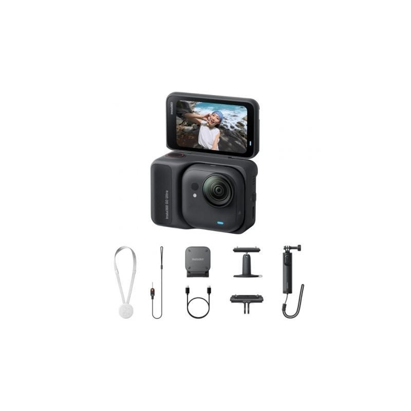 Cámara Digital Deportiva Insta360 GO Ultra Pack Creador/ 4K/ Ángulo de visión 360º/ Negra - INACGUC1
