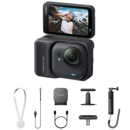 Cámara Digital Deportiva Insta360 GO Ultra Pack Creador/ 4K/ Ángulo de visión 360º/ Negra - INACGUC1