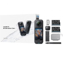 Cámara Digital Deportiva Insta360 X5 Essecial Kit/ 8K/ Ángulo de visión 360º/ Negra - INX5ESB2