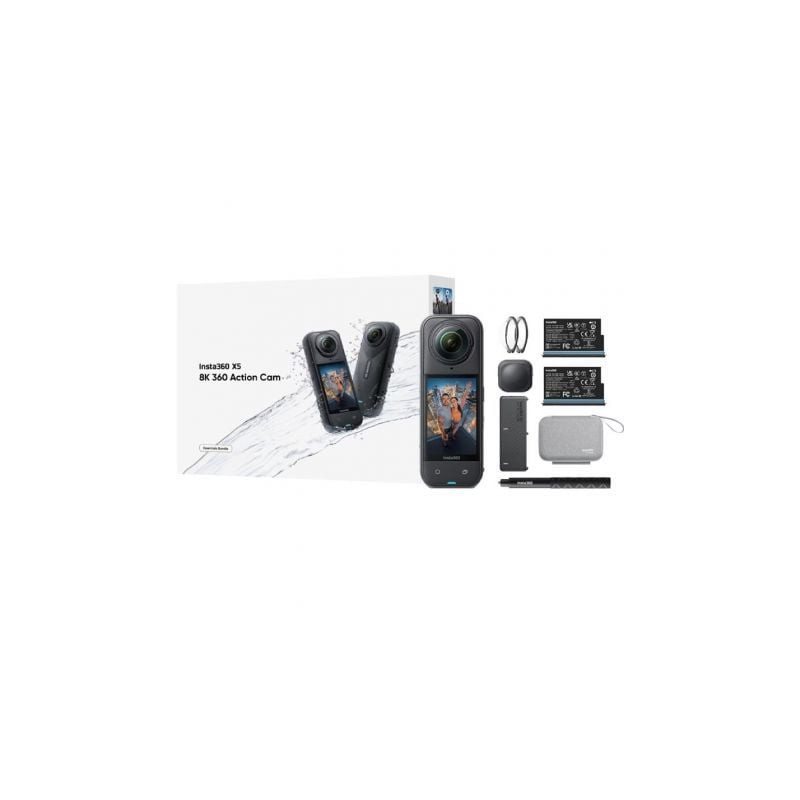 Cámara Digital Deportiva Insta360 X5 Essecial Kit/ 8K/ Ángulo de visión 360º/ Negra - INX5ESB2