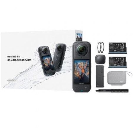 Cámara Digital Deportiva Insta360 X5 Essecial Kit/ 8K/ Ángulo de visión 360º/ Negra - INX5ESB2