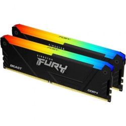 Memoria RAM Kingston FURY Beast RGB 2 x 16GB/ DDR4/ 3200MHz/ 1.35V/ CL16/ DIMM - KF432C16BB12AK2/32