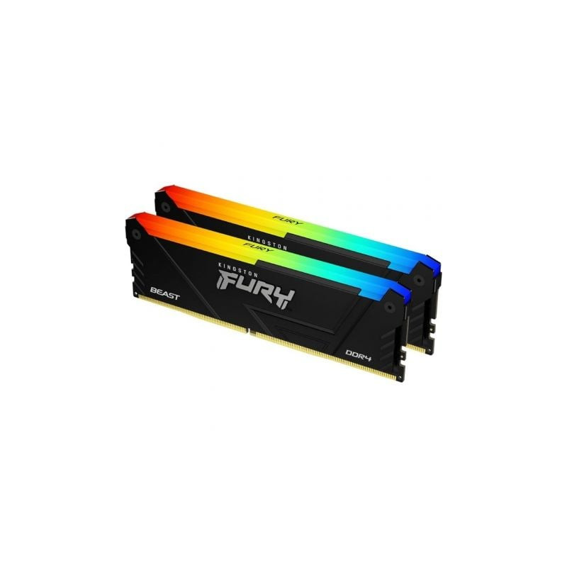 Memoria RAM Kingston FURY Beast RGB 2 x 16GB/ DDR4/ 3200MHz/ 1.35V/ CL16/ DIMM - KF432C16BB12AK2/32