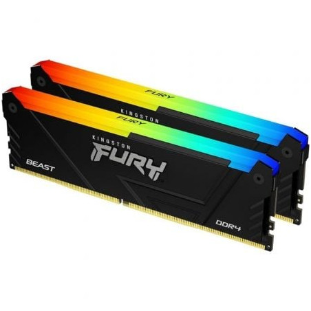 Memoria RAM Kingston FURY Beast RGB 2 x 16GB/ DDR4/ 3200MHz/ 1.35V/ CL16/ DIMM - KF432C16BB12AK2/32