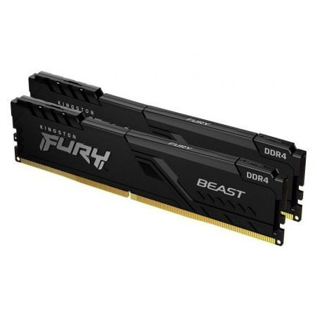 Memoria RAM Kingston FURY Beast 2 x 8GB/ DDR4/ 3200MHz/ 1.35V/ CL16/ DIMM - KF432C16BBK2/16