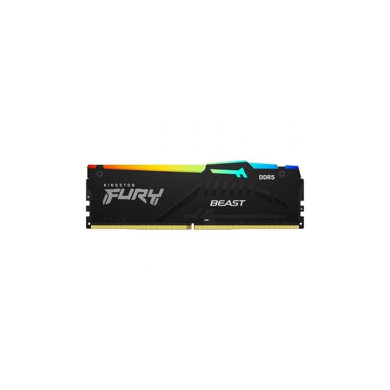 Memoria RAM Kingston FURY Beast RGB 16GB/ DDR5/ 5600MHz/ 1.25V/ CL40/ DIMM - KF556C40BBA-16
