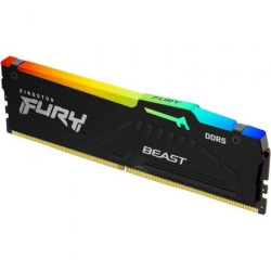 Memoria RAM Kingston FURY Beast RGB 16GB/ DDR5/ 6400MHz/ 1.4V/ CL32/ DIMM - KF564C32BBEA-16