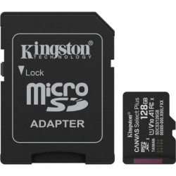 Tarjeta de Memoria Kingston CANVAS Select Plus 128GB microSD XC con Adaptador/ Clase 10/ 150MBs - SDCS3/128GB