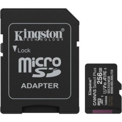 Tarjeta de Memoria Kingston CANVAS Select Plus 256GB microSD XC con Adaptador/ Clase 10/ 150MBs - SDCS3/256GB