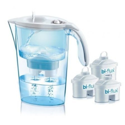 Pack Jarra Filtrante Laica Stream Line/ 2.3L/ Blanca/ Jarra + 3 Filtros BI-FLUX - J9047W2