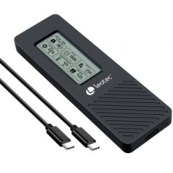 Caja Externa para Disco SSD M.2 NVMe Leotec LEM2EXT01/ USB 3.2/ con Pantalla LCD - LEM2EXT01