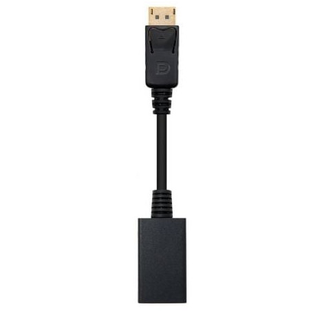 Conversor Nanocable 10.16.0502/ DisplayPort Macho - HDMI Hembra/ 15cm/ Negro - 10.16.0502
