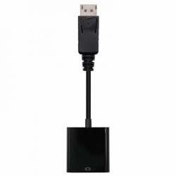 Conversor Nanocable 10.16.0602/ DisplayPort Macho - VGA Hembra/ 15cm/ Negro - 10.16.0602