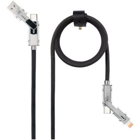 Cable USB 2.0 Tipo-C Nanocable 10.01.2602/ USB Tipo-C Macho + USB Macho - USB Tipo-C Macho + Lightning Macho/ Hasta 27W/ 480Mbps