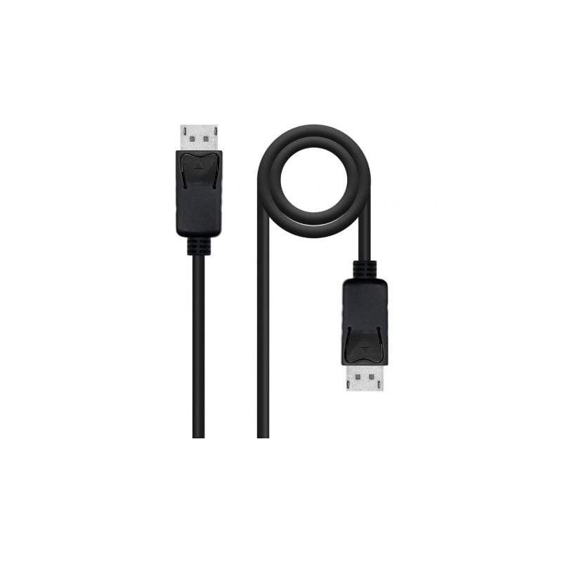 Cable DisplayPort 1.4 8K Nanocable 10.15.2802/ DisplayPort Macho - DisplayPort Macho/ 2m/ Certificado/ Negro - 10.15.2802