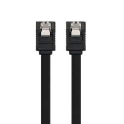 Cable SATA III Nanocable 10.18.1001-BK/ 50cm/ Negro - 10.18.1001-BK