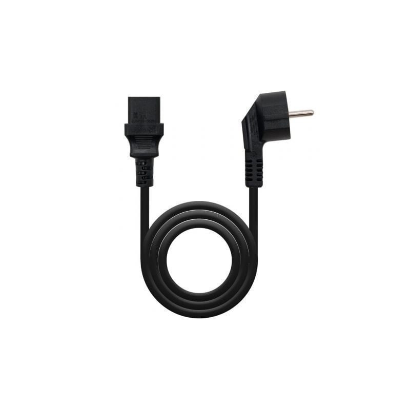 Cable Alimentación CPU Nanocable 10.22.0102-L2/ CEE7 Macho - C13 Hembra/ 2m/ Negro - 10.22.0102-L2