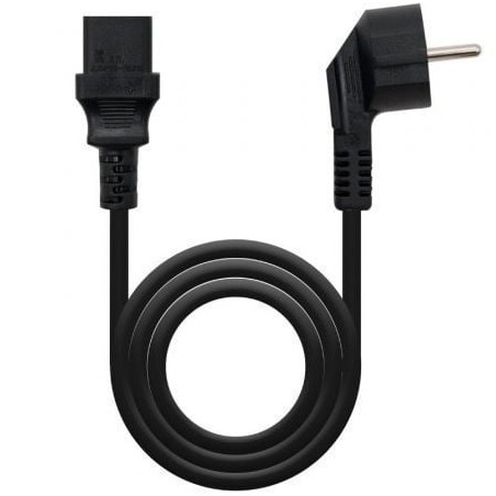Cable Alimentación CPU Nanocable 10.22.0102-L2/ CEE7 Macho - C13 Hembra/ 2m/ Negro - 10.22.0102-L2