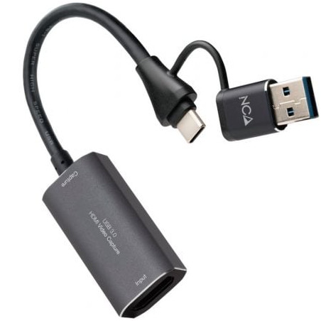 Capturadora de Video Externa Nanocable 10.15.0001/ USB Tipo-C - USB 3.0 - 10.15.0001