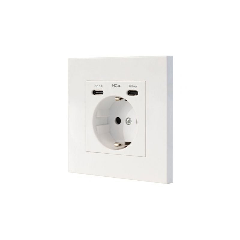 Roseta de Pared Nanocable 10 35 0012/ 1 Schuko/ 2 USB - 10.35.0012