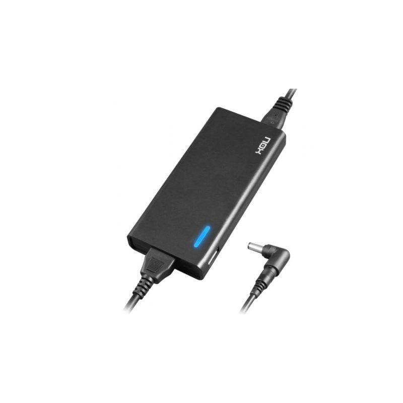 Cargador de Portátil Nox NXPWR90NB/ 1xUSB/ 90W/ Automático/ 10 Conectores/ Voltaje 15-20V - NXPWR90NB