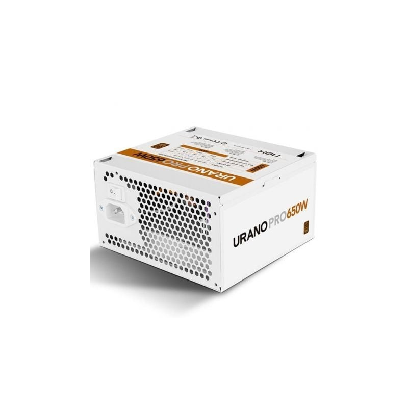 Fuente de Alimentación Nox Hummer Urano Pro White/ 650W/ Ventilador 12cm/ 80 Plus Bronze/ Blanca - NXURPRO650BZWH