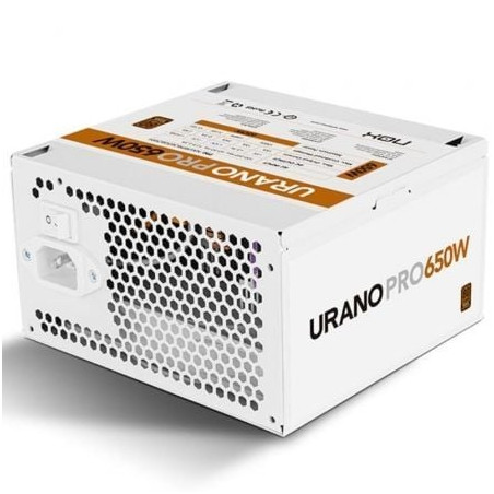 Fuente de Alimentación Nox Hummer Urano Pro White/ 650W/ Ventilador 12cm/ 80 Plus Bronze/ Blanca - NXURPRO650BZWH