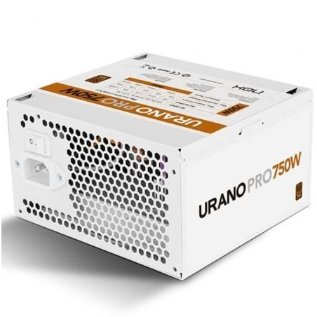 Fuente de Alimentación Nox Hummer Urano Pro White/ 750W/ Ventilador 12cm/ 80 Plus Bronze/ Blanca - NXURPRO750BZWH