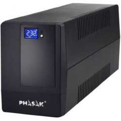 SAI Línea Interactiva Phasak 600 VA LCD/ 600VA/ 2 Salidas/ Formato Torre - PH 9464