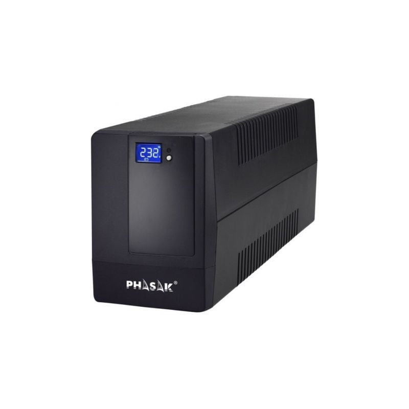SAI Línea Interactiva Phasak 600 VA LCD/ 600VA/ 2 Salidas/ Formato Torre - PH 9464