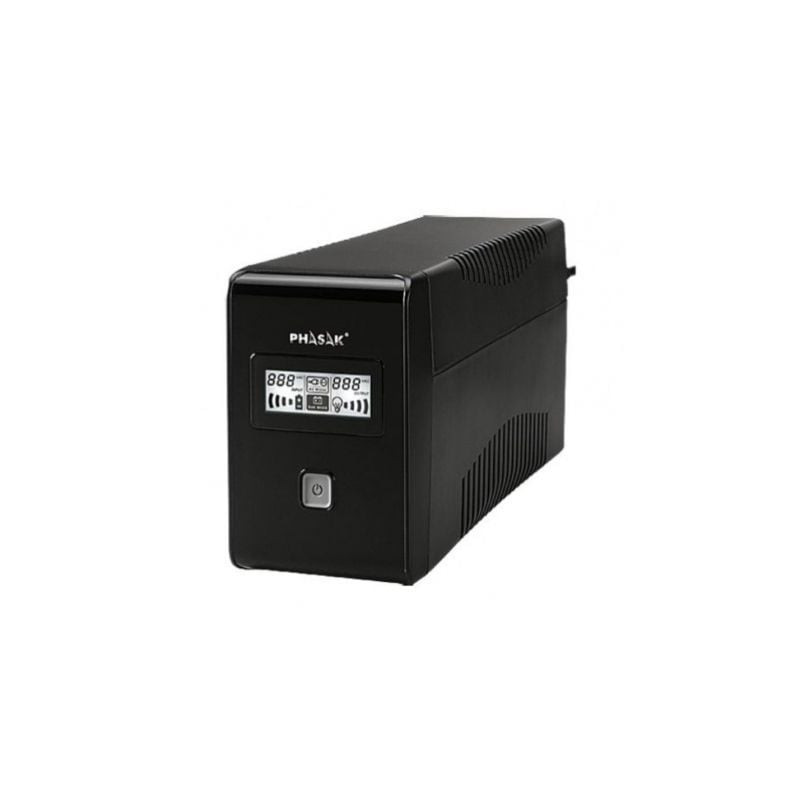 SAI Línea Interactiva Phasak 850 VA LCD Interactive/ 850VA/ 2 Salidas/ Formato Torre - PH 9485