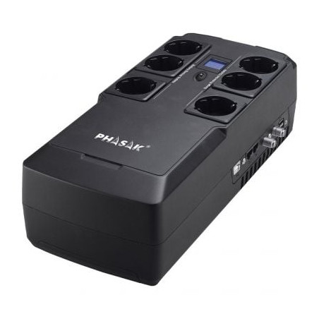 SAI Línea Interactiva Phasak Kryptos 800 VA/ 480W/ 6 Salidas/ Formato Bloque - PH 9478