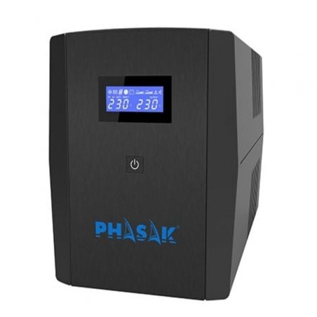 SAI Línea Interactiva Phasak SIRIUS 1260 VA Interactive/ 1260VA-720W/ 4 Salidas/ Formato Torre - PH 7312