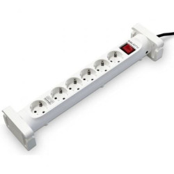 Regleta con interruptor Salicru SAFE 6S/ 6 Tomas de corriente/ Cable 1.4m/ Blanca - 680DA000002