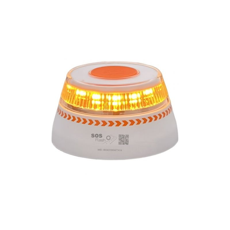 Luz baliza de emergencia para coche SOS Flash V16 Connected IoT BAL/2/ Homologada/ Base Imantada/ Geolocalizable/ Funciona a Pil